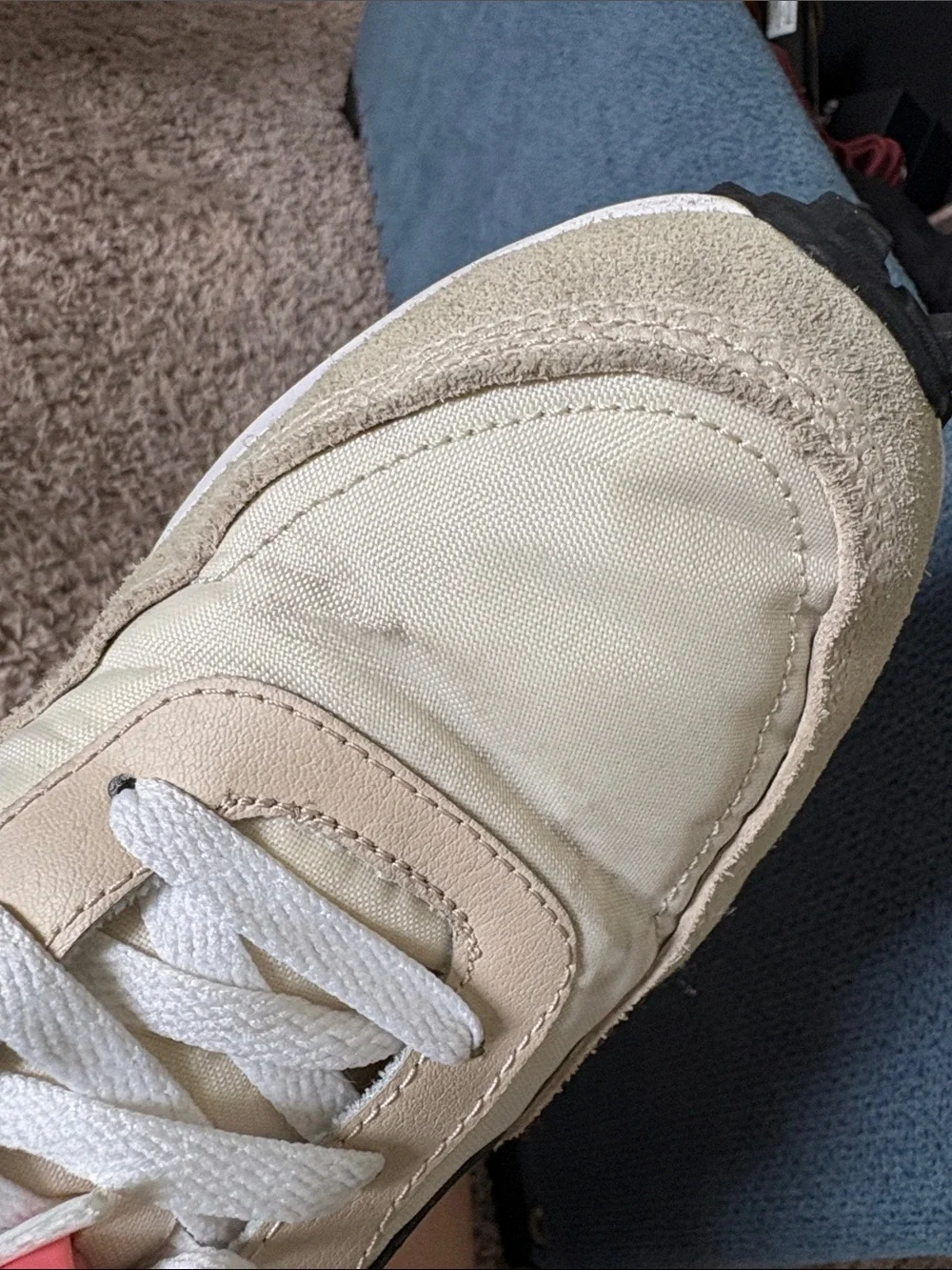 Nike Cream and Black Retro Sneakers